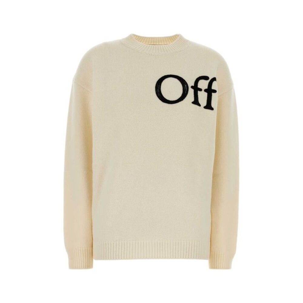 Off White Women Ivory Wool Blend Sweater